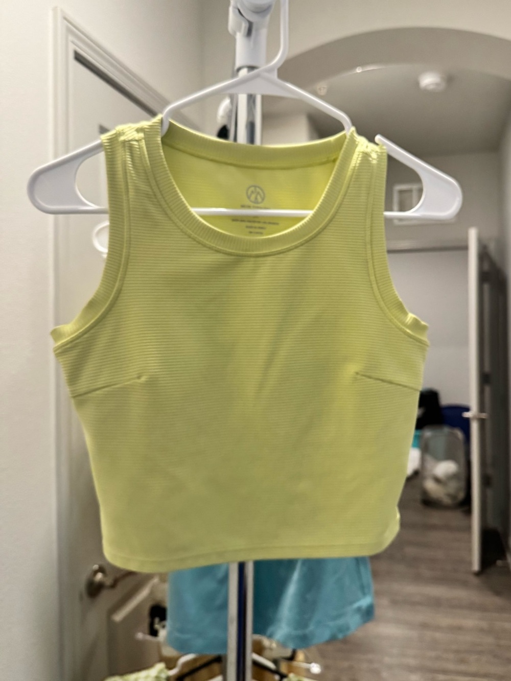 Athletic Ribbed Tank Top - Yellow
